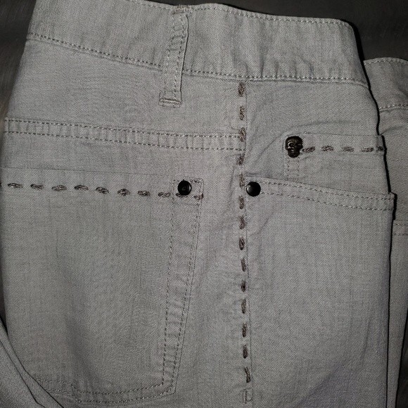 John Varvatos Gray Straight Slim Leg Contrast Stitch Trouser Pants 30 R - Picture 8 of 11